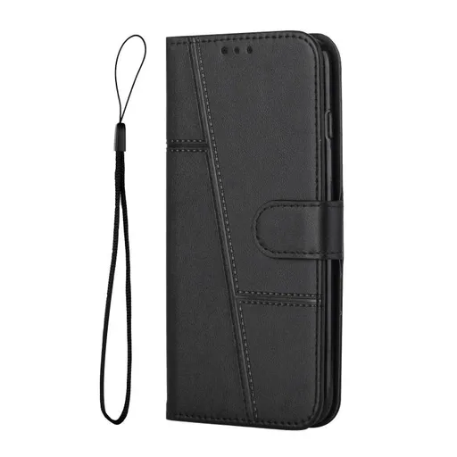 STITCHED Peňaženkový kryt pre Xiaomi Redmi Note 14 čierny