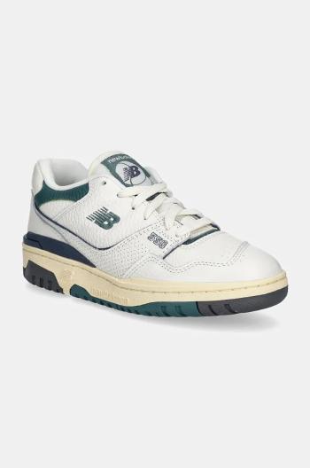 Kožené tenisky New Balance 550 biela farba, BB550PTB