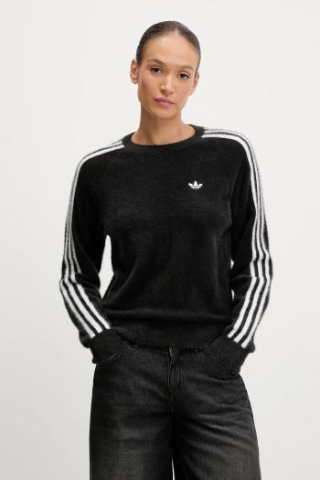 Sveter adidas Originals Holiday Sweater čierna farba, ľahké, JX7813