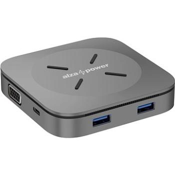 AlzaPower Metal USB-C Dock Cube 6 in 1 WF vesmírno sivá (APW-HCAC6PDY)