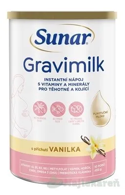 Sunar Gravimilk s príchuťou vanilka instantný mliečny nápoj 450 g