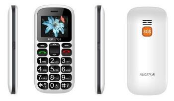 Aligator A321 Senior Dual SIM, biela + nabíjací stojan