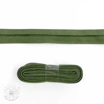 Lemovací prúžok bavlna - 3 m olive green