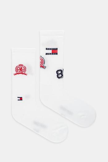 Ponožky Tommy Jeans 2-pak biela farba, 701236470