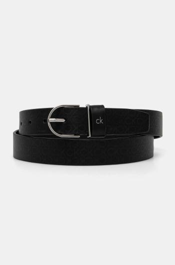 Kožený opasok Calvin Klein dámsky, čierna farba, K60K612860