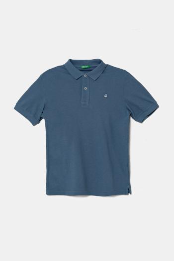 Detská bavlnená polokošeľa United Colors of Benetton jednofarebný, 3089C300Q