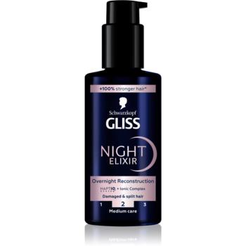 Schwarzkopf Gliss Night Elixir bezoplachový elixír na rozstrapkané končeky vlasov 100 ml