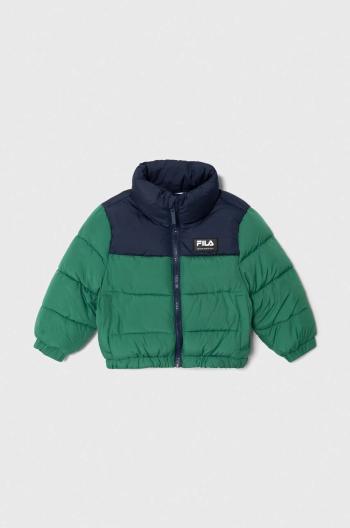 Detská bunda Fila THELKOW blocked padded jacket zelená farba