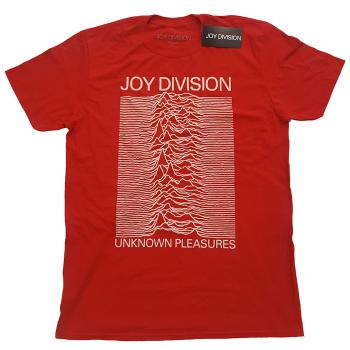 Joy Division tričko Unknown Pleasures White On Red Červená XL