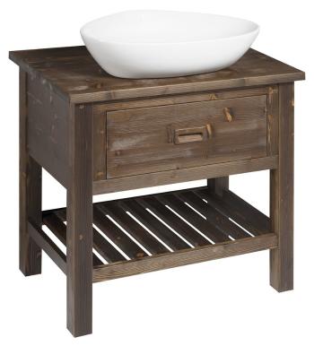 SAPHO - BRAND umývadlová skrinka 80x73x50cm, morený smrek BA083S