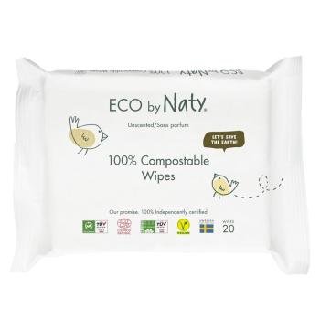 ECO BY NATY Obrúsky vlhčené cestovné neparfumované Sensitive Eco 20 ks