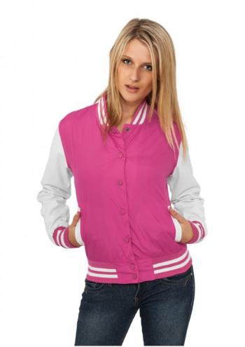 Urban Classics Ladies Light College Jacket fus/wht - S