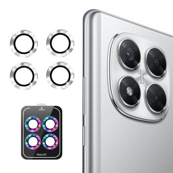 ENKAY ALU Sklo pre fotoaparát Xiaomi Redmi Note 14 Pro 5G / Poco X7 SILVER