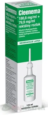 Cleenema 180,8 mg/ml + 79,9 mg/ml sol.rec. 1 x 133 ml