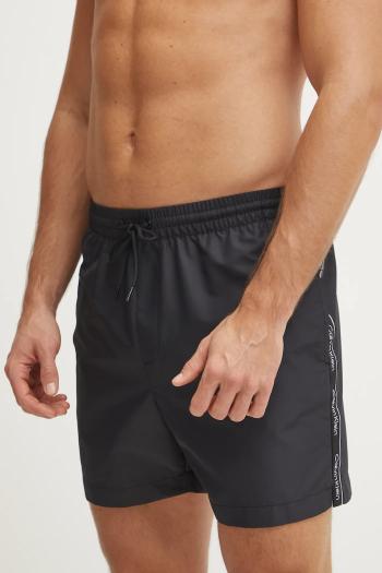 Plavkové šortky Calvin Klein čierna farba, KM0KM01109