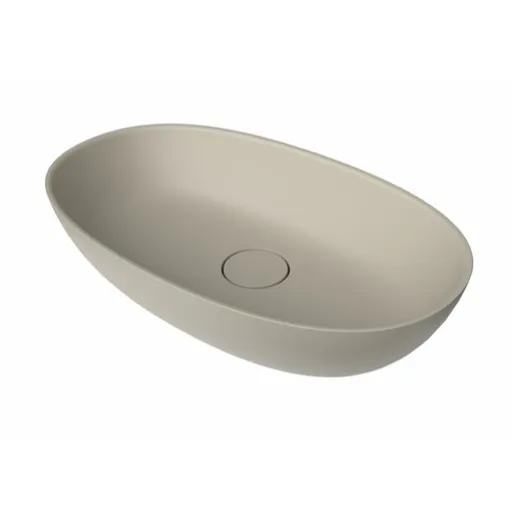 Umývadlo na dosku SAT Aula 60x36 cm béžová mat bez otvoru pre batériu, bez prepadu SATAU6036BE