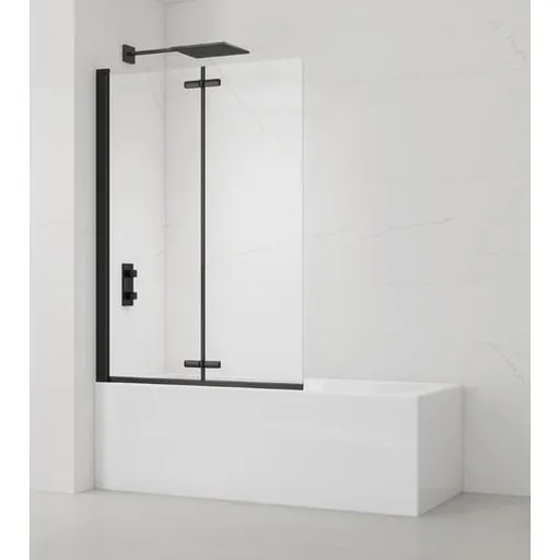 Vaňová zástena SAT SK 150x105 cm čierna SATVZSKNEW105C