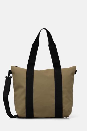 Taška Rains Tote Bag Mini W3 zelená farba, 14160-44