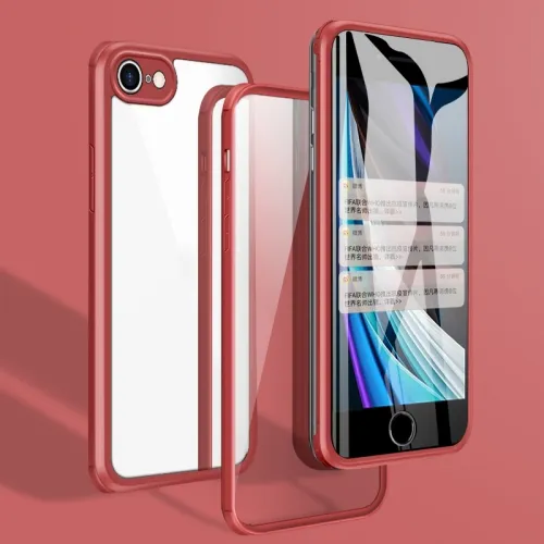 TPU Obojstranný kryt 360 Apple iPhone SE 2022 2020 iPhone 8 / 7 červený
