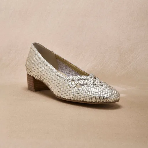 Kožené baleríny na podpätku Pédiconfort®