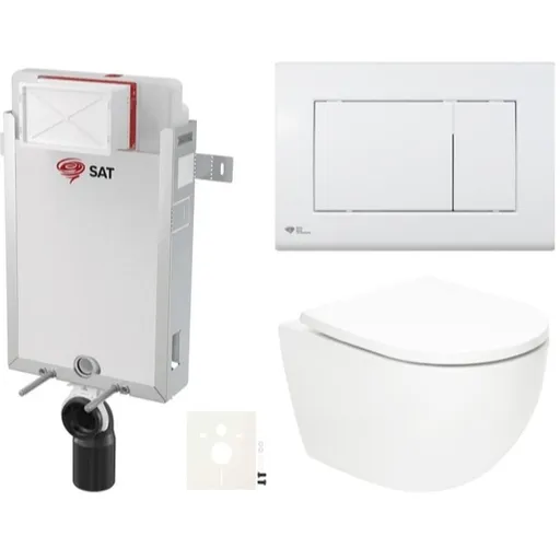Závesný wc set SAT Fusion na zamurovanie vírové splachovanie SIKOSZTORFU20
