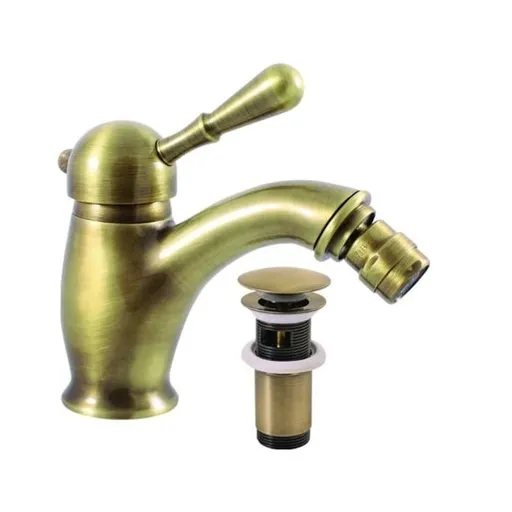 RAV SLEZÁK Labe bidetová batéria s výpusťou stará mosadz L445.0SM