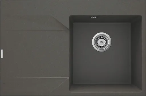 DEANTE DEANTE - Evora antracitový metalický granitový drez, 1-bowl s odkvapkávacou plochou - vľavo ZQJ_T11L
