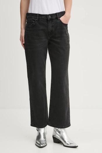 Rifle PURPLE BRAND SLIM CROP dámske, čierna farba, D1001-CRBL224
