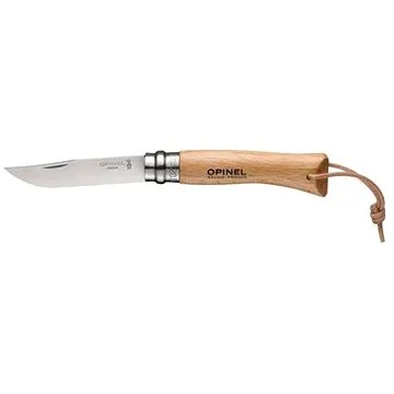 OPINEL VRI N°08 Inox rukoväť buk + kožený povrázok (3123840013218)