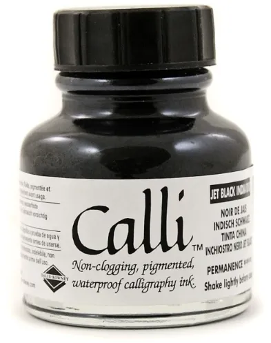 D&R - Farebný kaligrafický tuš D&R - jet black india 29,5 ml