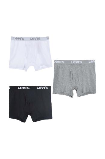 Detské boxerky Levi's 3-pak biela farba