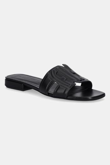 Kožené šľapky Furla Summer Mule dámske, čierna farba, YJ34SUM X30000 O6000