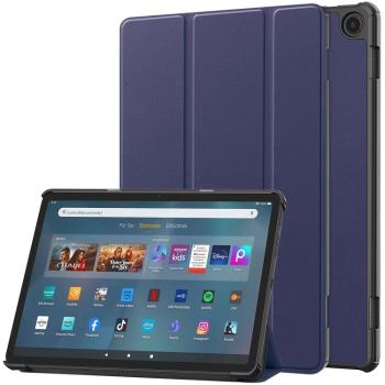 LEATHER Zaklápací kryt pre Amazon Fire Max 11 tmavomodrý