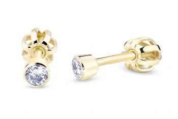 Cutie Diamonds Drobné náušnice zo žltého zlata s diamantmi DZ3033-30-00-X-1