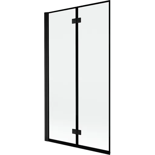 MEXEN - MIST vaňová zástena 100x150 cm 6mm 2-s, čierna, okraj, ľavá 8A9-100-002-70-70-L