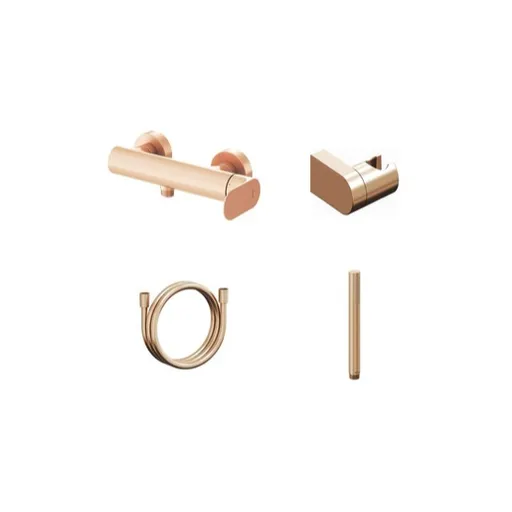 Sprchová batéria Ravak Eleganta so sprchovacím setom 150 mm ružové zlato brúsené X07S142