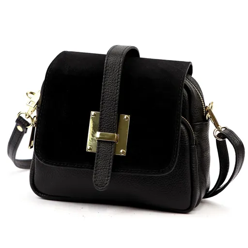 Dámska kabelka z brúsenej kože s ozdobnou sponou – štýl v kompaktnom balení Luka 25-034