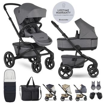 EASYWALKER SET XXL kočík kombinovaný Jimmey Iris Grey  s príslušenstvom,EASYWALKER Kočík kombinovaný Jimmey Iris Grey XXL RWS