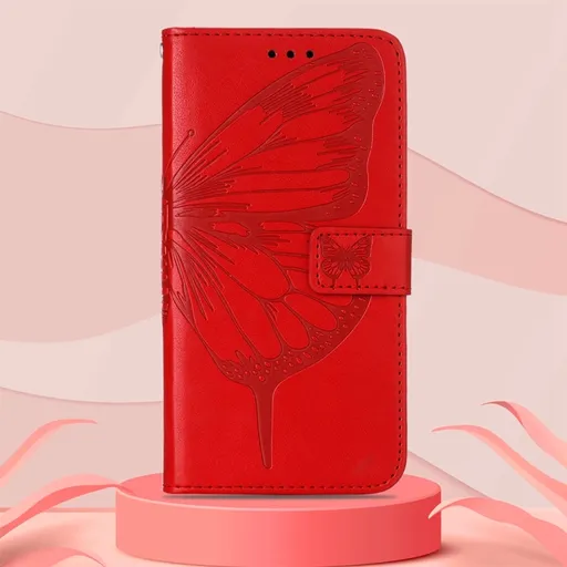 ART BUTTERFLY Peňaženkový obal pre Tecno Camon 18 červený
