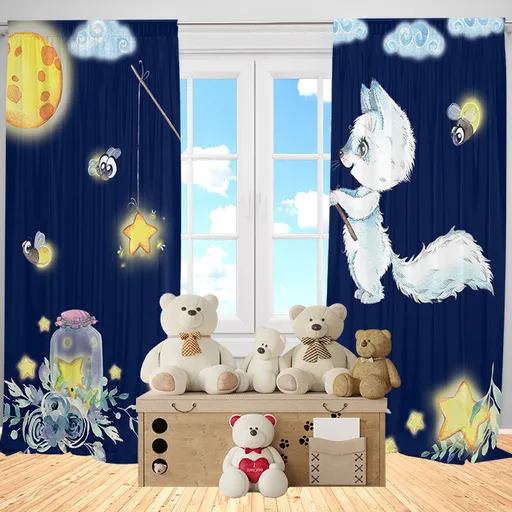 Závesy White fox (Rozmer: 140x250, Materiál: Blackout)