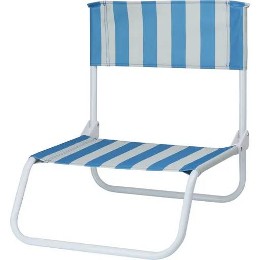 Skladacia plážová stolička Stripes, 65 x 44 x 19 cm, modrá