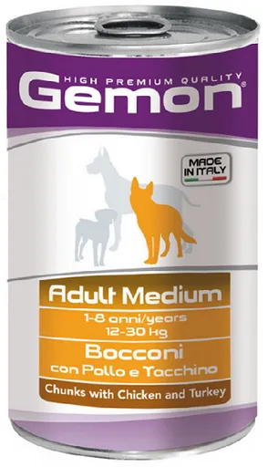 GEMON konzerva adult medium pre psy kura a morka 1250g