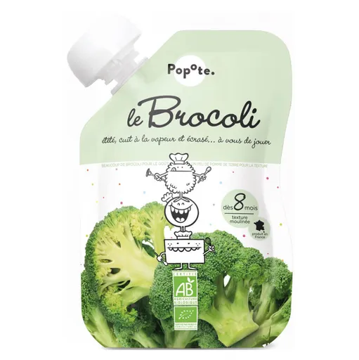 POPOTE Zeleninová kapsička brokolica od 8. mesiaca BIO 120 g