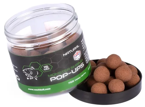 Nash plávajúce boilie pop ups monster shrimp natural 75 g - 20 mm
