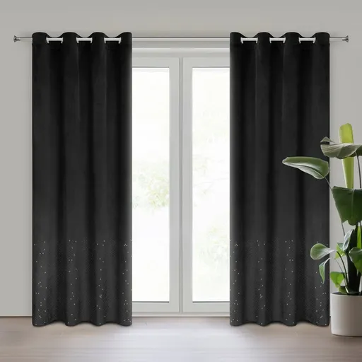 ArtFir Zatemňovací záves ARIADNA K | čierna 140 x 250 cm