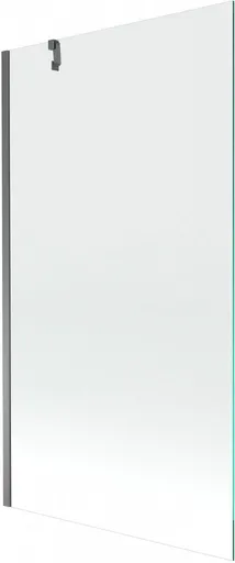 MEXEN/S - Next vaňová zástena FIX 100 x 150, transparent, grafit metal 895-100-000-00-00-95