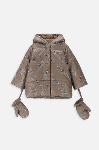 Bunda Coccodrillo ZC3152103OGN OUTERWEAR GIRL NEWBORN hnedá farba