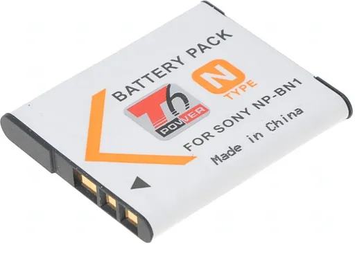 Batéria T6 Power Sony NP-BN1, 600mAh, 2,2Wh, sivá