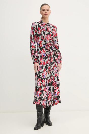 Šaty DIANE VON FURSTENBERG čierna farba, midi, áčkový strih, DVFDW4S015