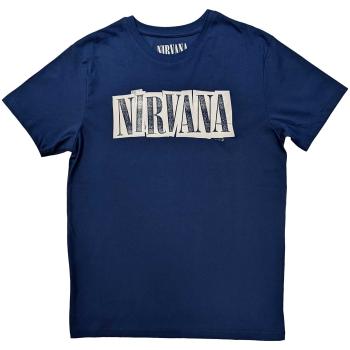 Nirvana tričko Box Logo Modrá XXL